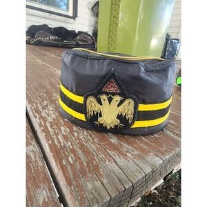 Vintage‎ Free Mason Scottish Right Cap Hat 32nd Degree